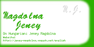 magdolna jeney business card